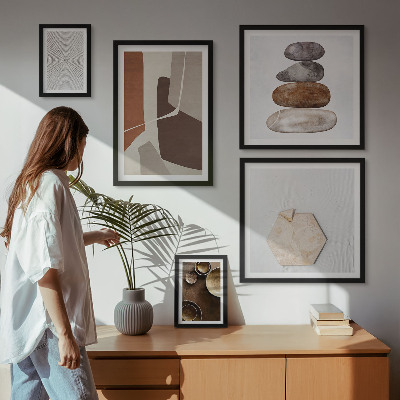 Decorațiune de perete set tablouri Texturi artă modernă