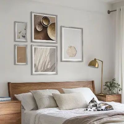 Set de tablouri decorative pentru perete texturi minimaliste în nuanțe calde