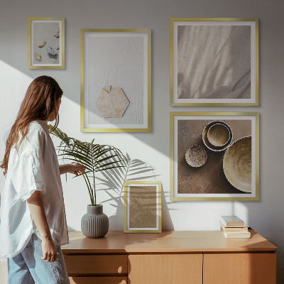 Decorațiune de perete set tablouri Texturi minimaliste calde
