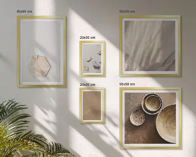 Set de tablouri decorative pentru perete texturi minimaliste în nuanțe calde