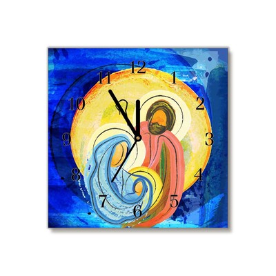 Ceas de sticlă Abstracția Sfintei Familii. Iarna