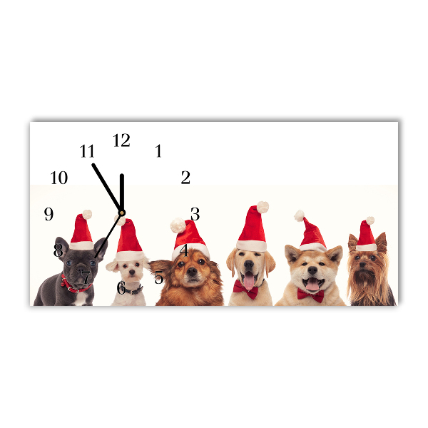 Ceas de sticlă Niveluri Câini de Moș Crăciun Crăciun
