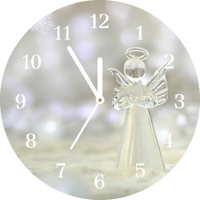 Ceas de sticlă Rundă Un ornament de înger din sticlă proaspătă