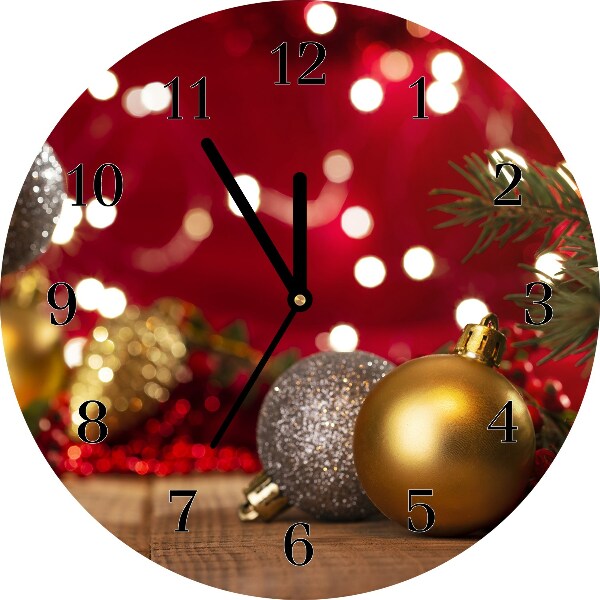 Ceas de sticlă Rundă Pom de Crăciun. Ornamente de Crăciun