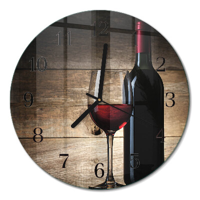 Ceas perete din sticlă rotund Vin