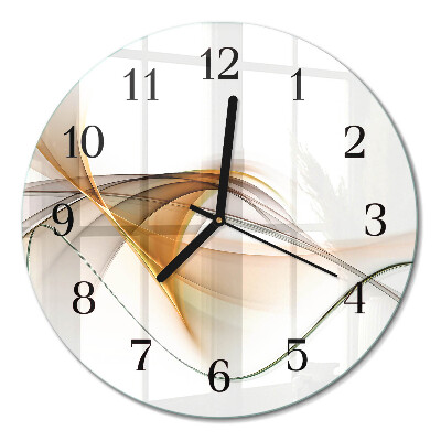 Ceas perete din sticlă rotund Abstracție