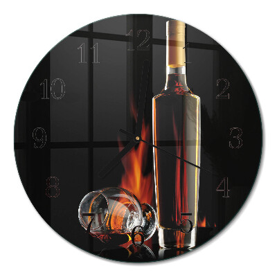 Ceas perete din sticlă rotund Alcool