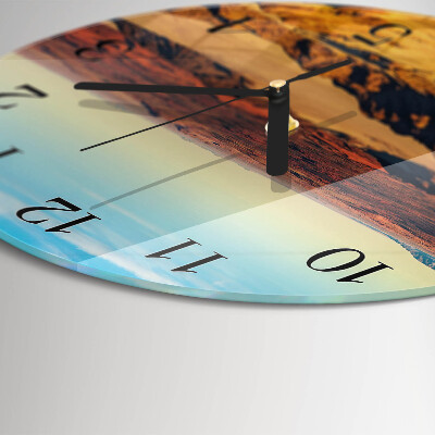 Ceas perete din sticlă rotund Deşert