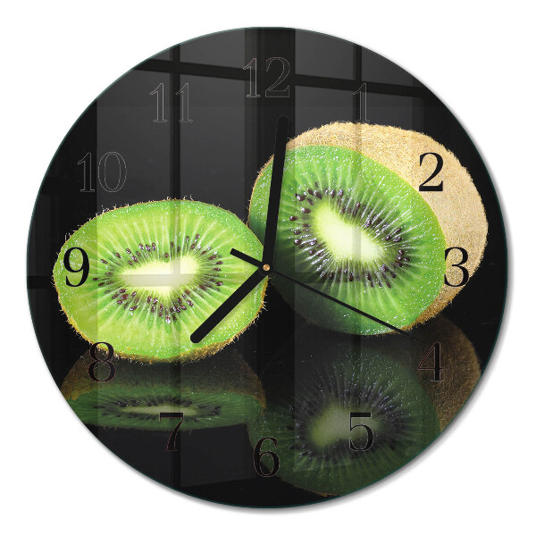 Ceas perete din sticlă rotund Kiwi