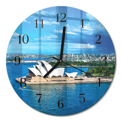 Ceas perete din sticlă rotund Opera din Sydney