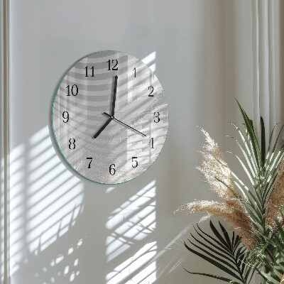Ceas perete din sticlă rotund Linii abstracte