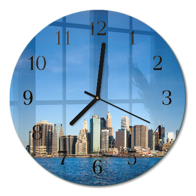 Ceas perete din sticlă rotund Orizont