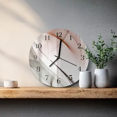 Ceas perete din sticlă rotund Abstracție