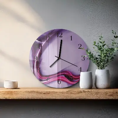 Ceas perete din sticlă rotund Abstracție