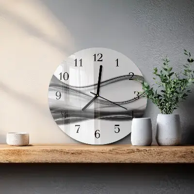Ceas perete din sticlă rotund Abstracție