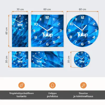 Ceas perete din sticlă rotund Abstracție