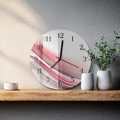 Ceas perete din sticlă rotund Abstracție