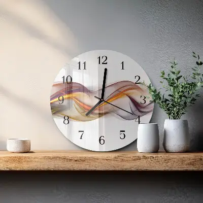 Ceas perete din sticlă rotund Abstracție