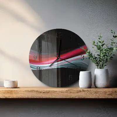 Ceas perete din sticlă rotund Abstracție