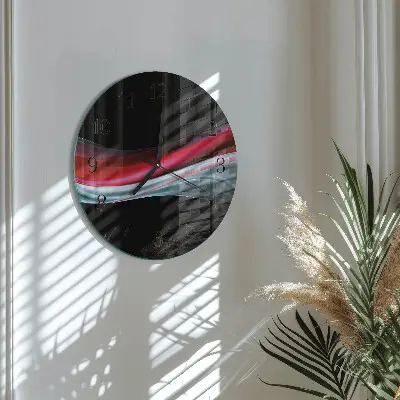 Ceas perete din sticlă rotund Abstracție