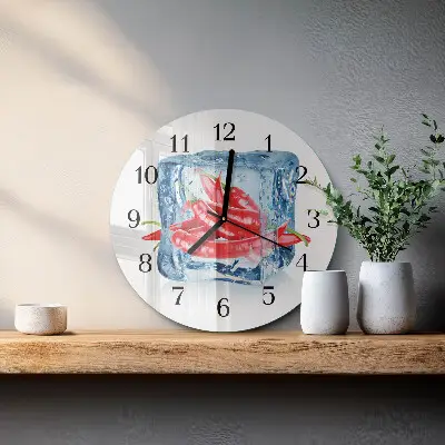 Ceas perete din sticlă rotund Chili cu înghețată