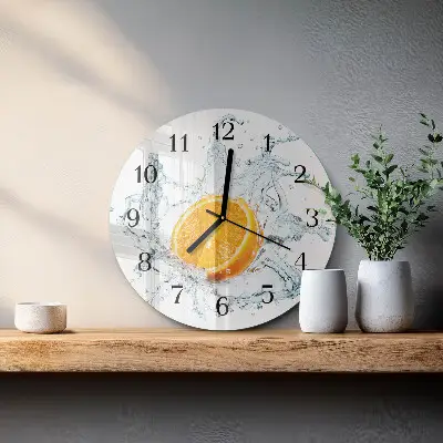 Ceas perete din sticlă rotund Apă