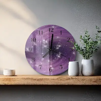Ceas perete din sticlă rotund Abstracție