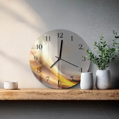 Ceas perete din sticlă rotund Abstracție