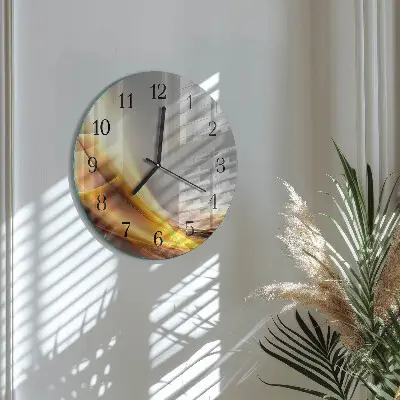 Ceas perete din sticlă rotund Abstracție