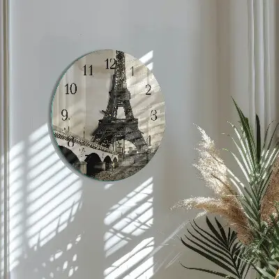 Ceas perete din sticlă rotund Paris