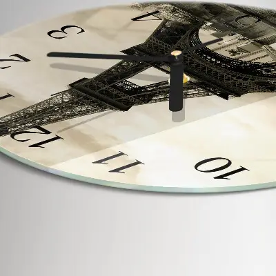 Ceas perete din sticlă rotund Paris