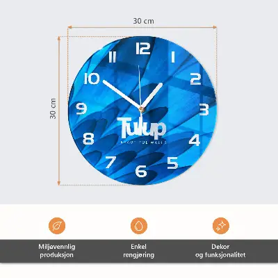 Ceas perete din sticlă rotund Abstracție