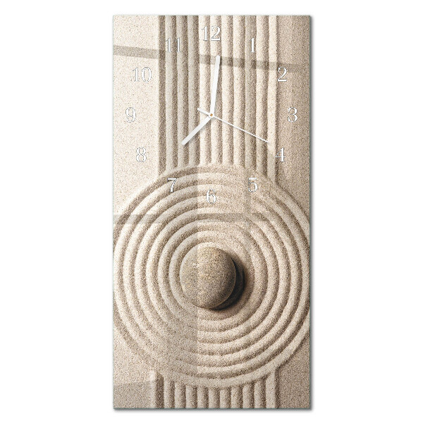 Ceas de sticlă pe perete vertical Piatră