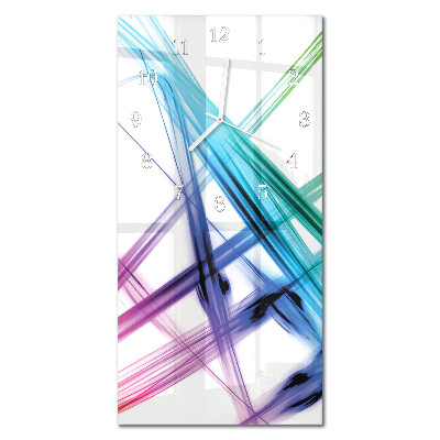 Ceas de sticlă pe perete vertical Abstracție