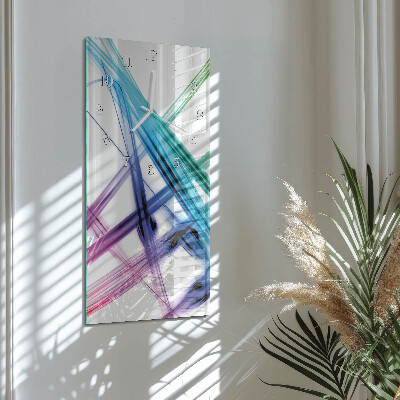Ceas de sticlă pe perete vertical Abstracție