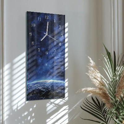 Ceas de sticlă pe perete vertical Cosmos