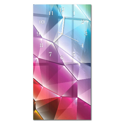 Ceas de sticlă pe perete vertical Model 3D