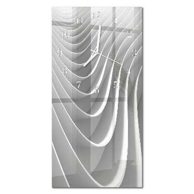 Ceas de sticlă pe perete vertical Abstracție