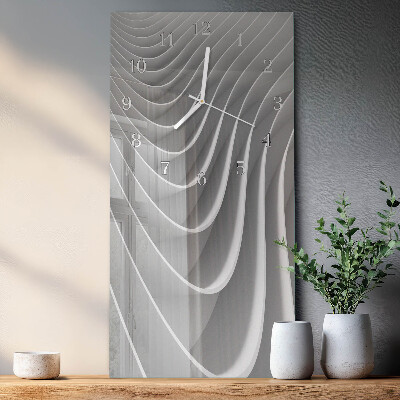 Ceas de sticlă pe perete vertical Abstracție
