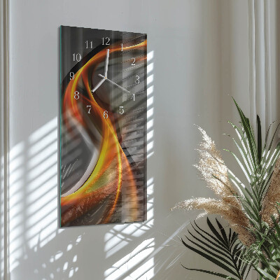Ceas de sticlă pe perete vertical Abstracție
