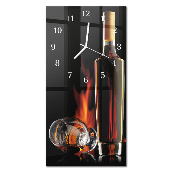 Ceas de sticlă pe perete vertical Alcool
