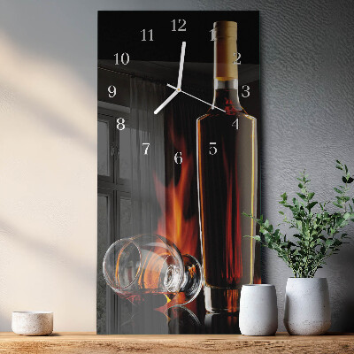 Ceas de sticlă pe perete vertical Alcool