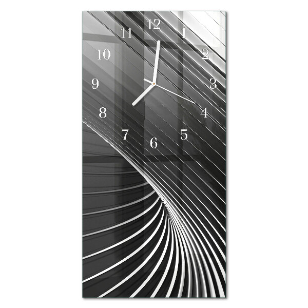 Ceas de sticlă pe perete vertical Abstracție