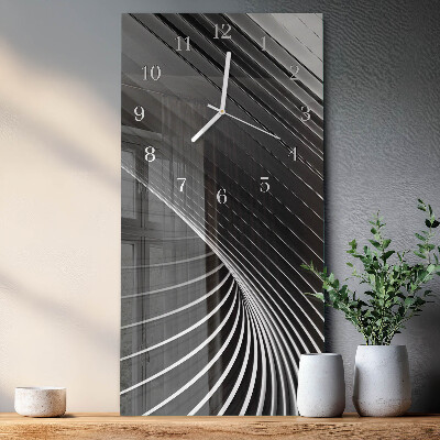 Ceas de sticlă pe perete vertical Abstracție