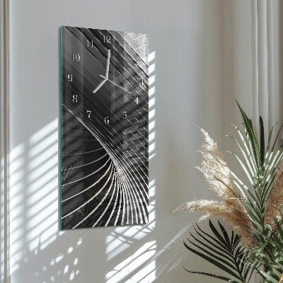 Ceas de sticlă pe perete vertical Abstracție