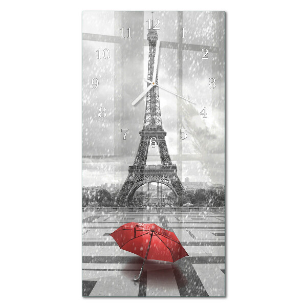 Ceas de sticlă pe perete vertical Turnul Eiffel