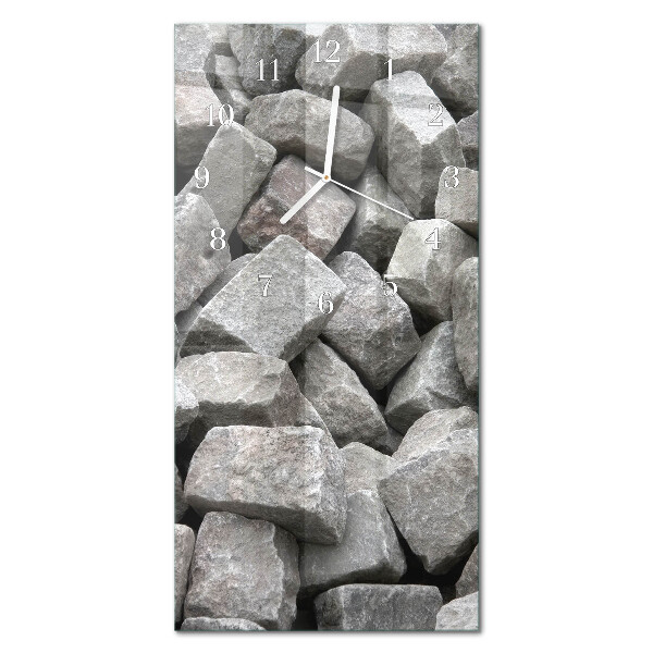 Ceas de sticlă pe perete vertical Pietre