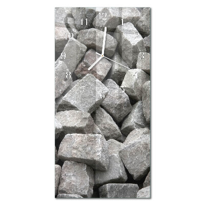 Ceas de sticlă pe perete vertical Pietre