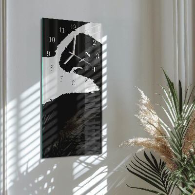 Ceas de sticlă pe perete vertical Abstracție