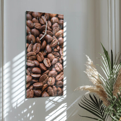 Ceas de sticlă pe perete vertical boabe de cafeină